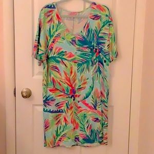 Lily Pulitzer Etta Dress Green V-Neck Size S